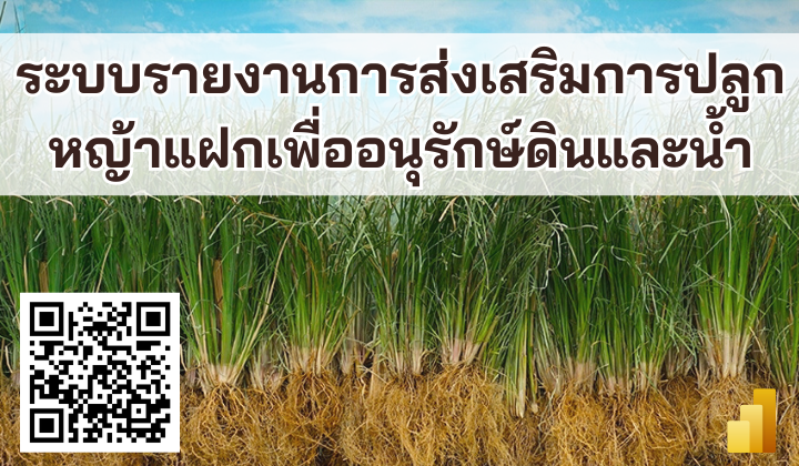ระบบรายงานการส่งเสริมการปลูกหญ้าแฝกเพื่ออนุรักษ์ดินและน้ำ