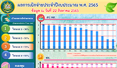 ผลการเบิกจ่ายงบประมาณรายจ่ายประจำปี 2565